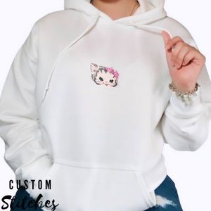 Custom Boutique Vintage Cat Hoodie/Sweatshirt